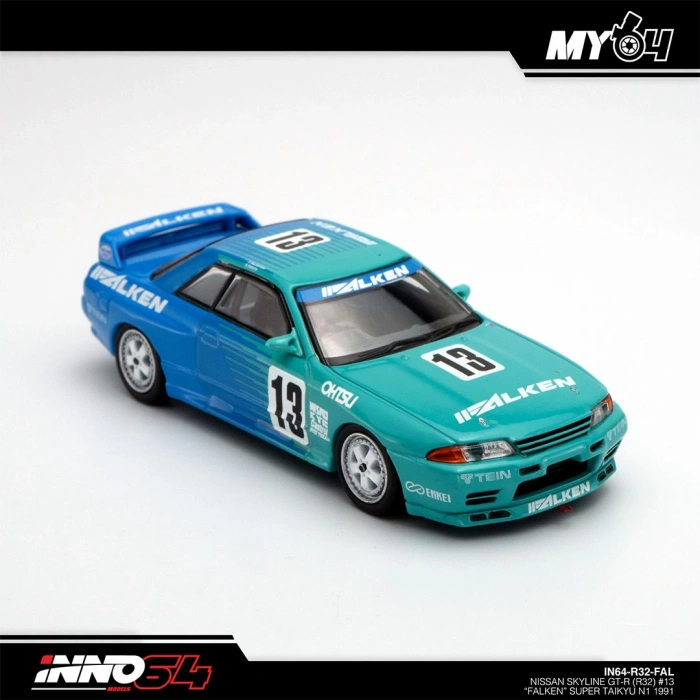 Inno 1/64 NISSAN SKYLINE GT-R R32 #13 FALKEN Super Taikyu N1 1991 IN64-R32-FAL