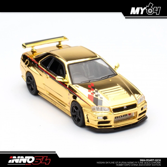 Inno 1/64 Nissan Skyline GT-R R34 Nismo R-Tune Chrome 3 Cars Set