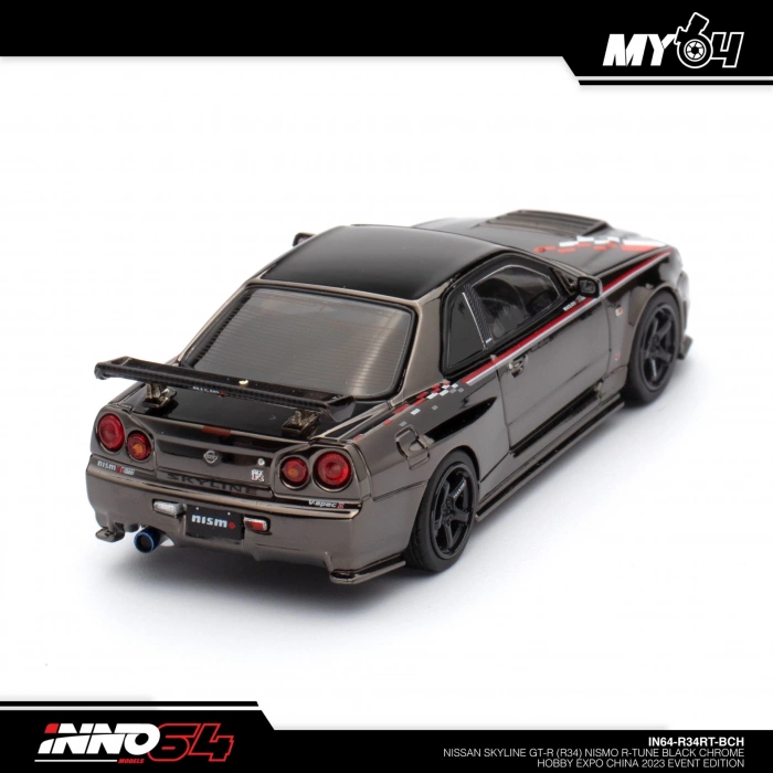Inno 1/64 Nissan Skyline GT-R R34 Nismo R-Tune Chrome 3 Cars Set