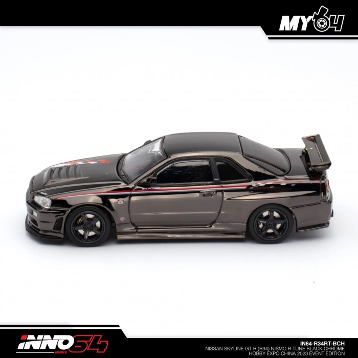 Inno 1/64 Nissan Skyline GT-R R34 Nismo R-Tune Chrome 3 Cars Set