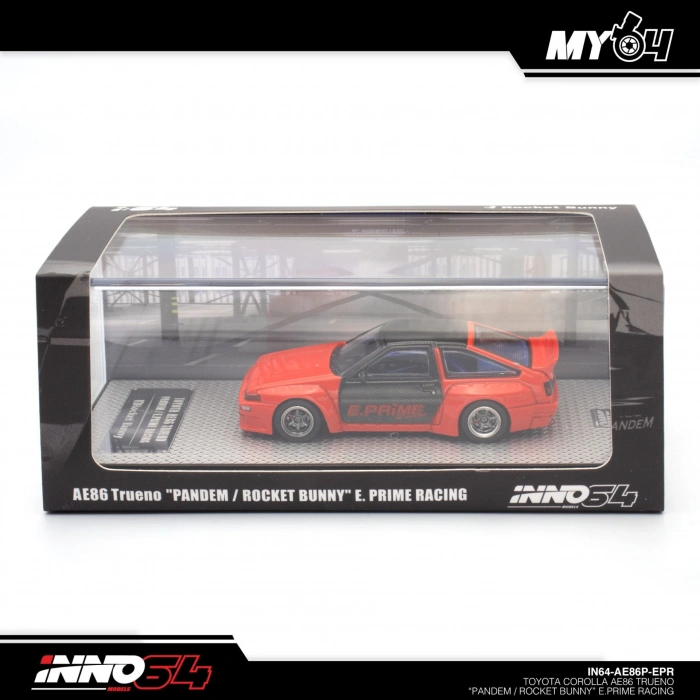 Inno 1/64 Toyota Corolla AE86 Trueno Pandem Rocket Bunny E.Prime Racing