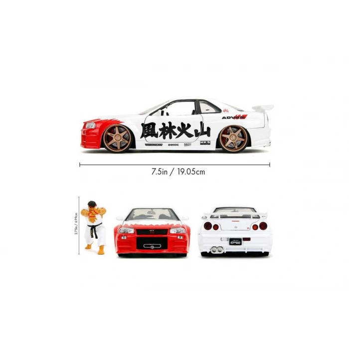 Jada 1/24 Street Fighter Nissan Skyline GTR