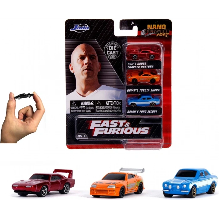 Jada 1/87 Hollywood Rides Nano 3-Pack NV-03 Fast & Furıous