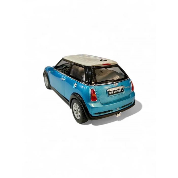 Kinsmart 1/28 Mini Cooper S Turkuaz (Çek Bırak)