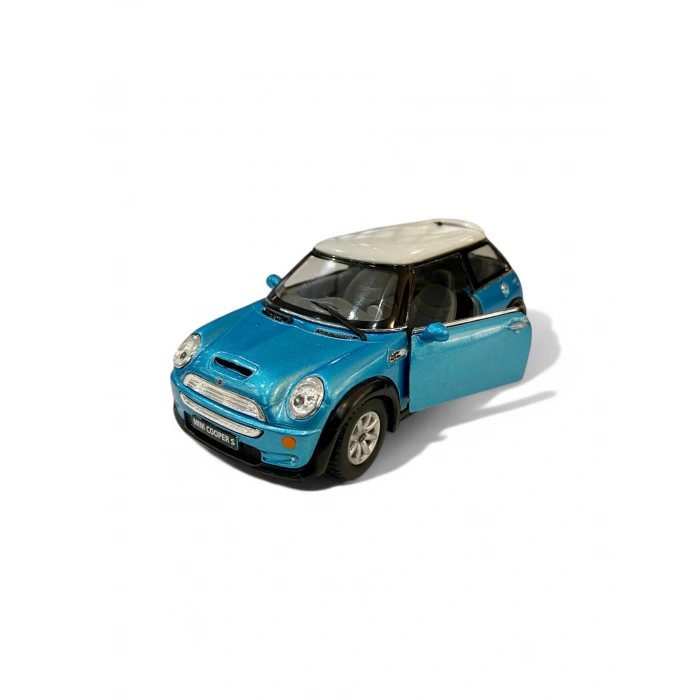 Kinsmart 1/28 Mini Cooper S Turkuaz (Çek Bırak)