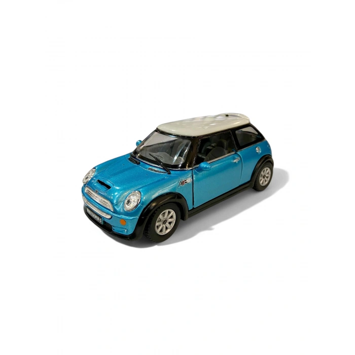 Kinsmart 1/28 Mini Cooper S Turkuaz (Çek Bırak)