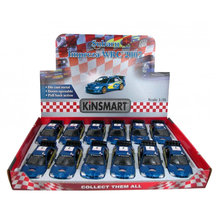 Kinsmart 1/36 Subaru Impreza WRC 2007 Çek Bırak 5