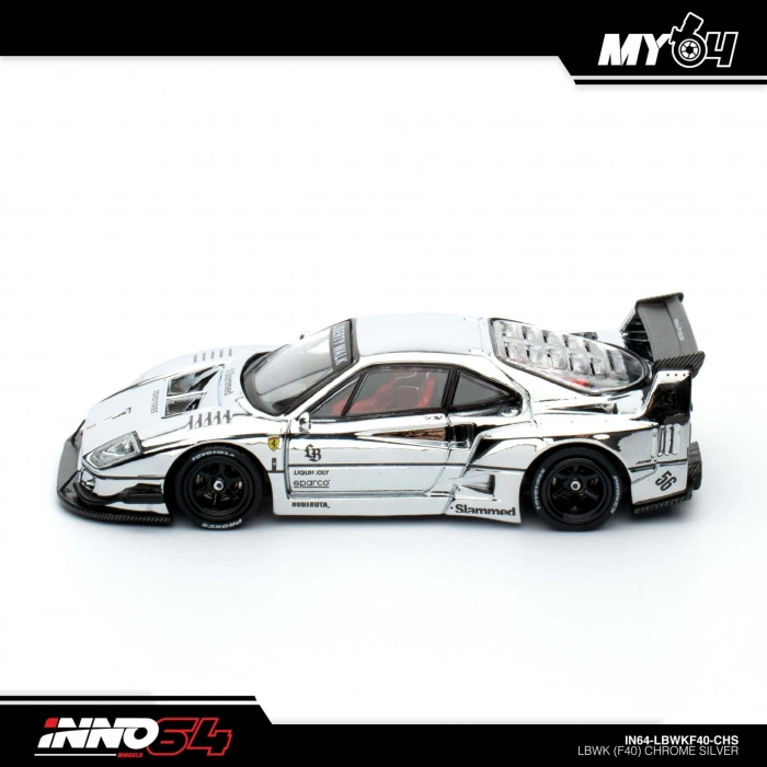 Inno 1/64 LBWK (F40) Chrome Silver