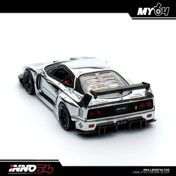 Inno 1/64 LBWK (F40) Chrome Silver