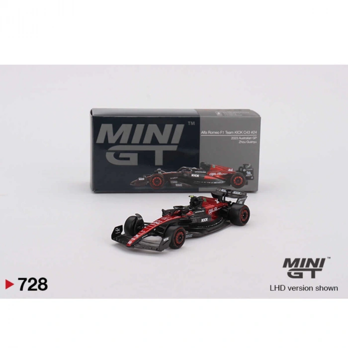 Mini GT 1/64 Alfa Romeo C43 Zhou Guanyu 2023 F1 Australian GP MGT00728