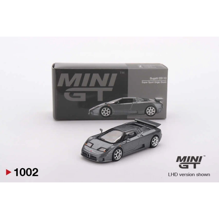Mini GT MGT01002 1/64 Bugatti EB110 Super Sport Grigio Scuro