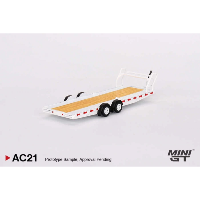 Mini GT 1/64 Car Hauler Trailer White MGTAC21