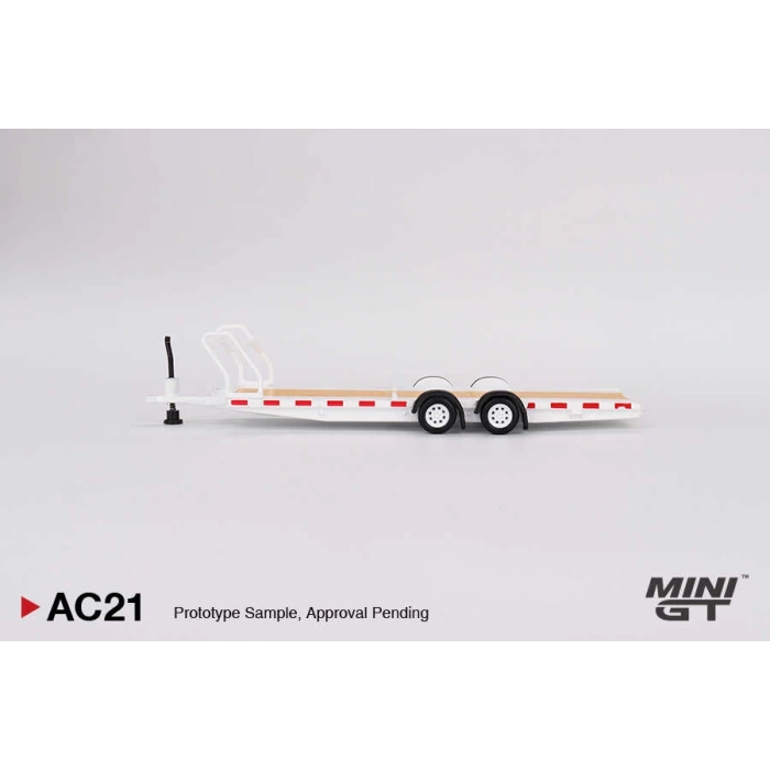 Mini GT 1/64 Car Hauler Trailer White MGTAC21