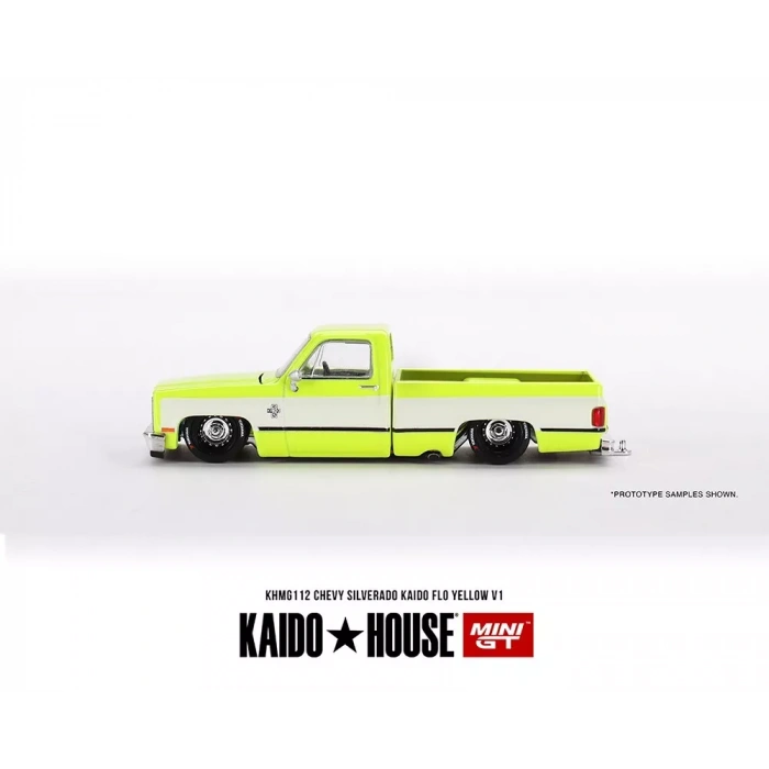 Mini GT 1/64 Chevrolet Silverado KAIDO Flo Yellow V1