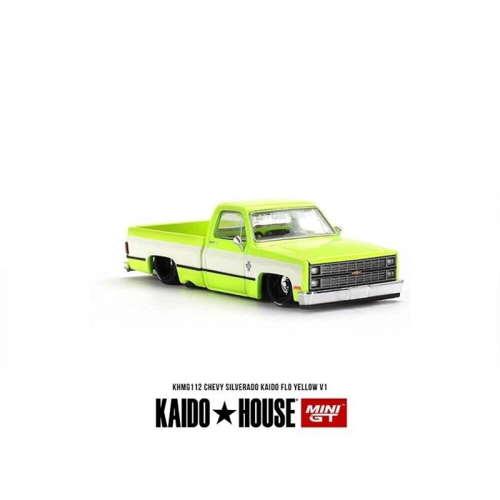 Mini GT 1/64 Chevrolet Silverado KAIDO Flo Yellow V1