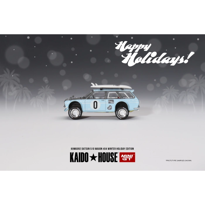 Mini GT 1/64 Datsun KAIDO 510 Wagon 4x4 Winter Holiday Edition KHMG092