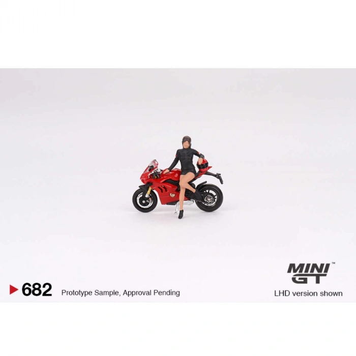 Mini GT MGT00682 1/64 Ducati Panigale V4 S w/ Ducati Girl