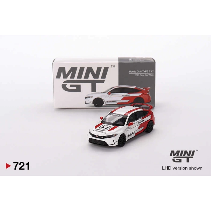 Mini GT MGT00721 1/64 Honda Civic Type R #2 2023 Pace Car White