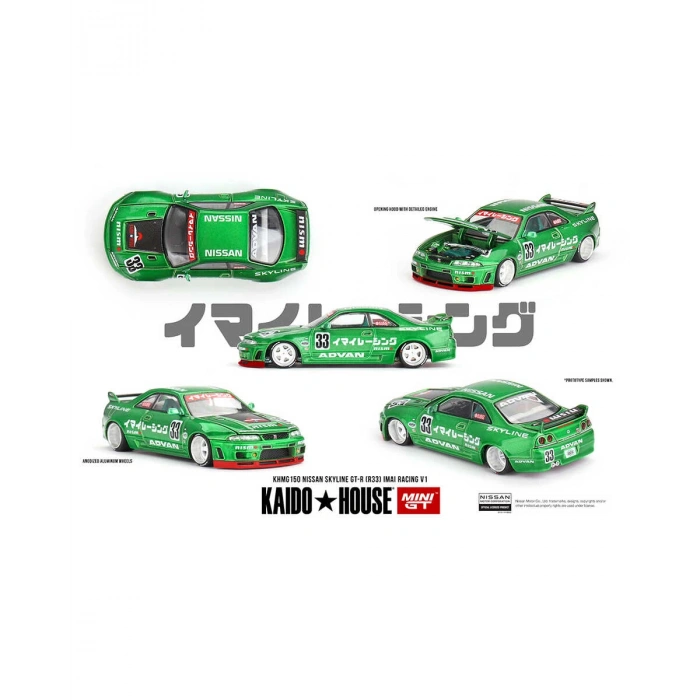 Mini GT 1/64 KaidoHouse Nissan Skyline GT-R (R33) Imai Racing V1 KHMG150