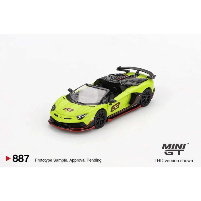 Mini GT 1/64 Lamborghini Aventador SVJ 63 Roadster Verde Shock