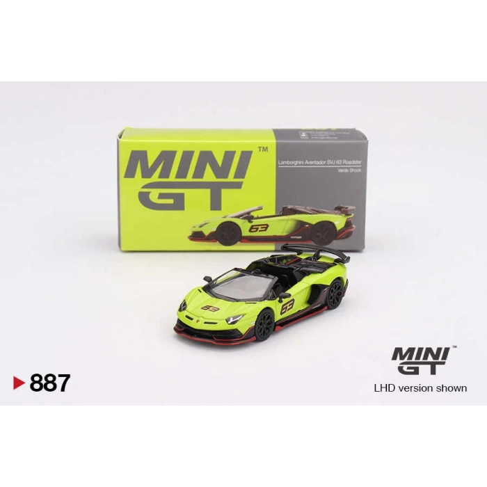 Mini GT 1/64 Lamborghini Aventador SVJ 63 Roadster Verde Shock