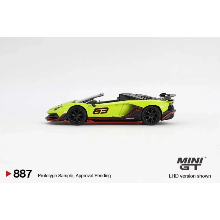 Mini GT 1/64 Lamborghini Aventador SVJ 63 Roadster Verde Shock