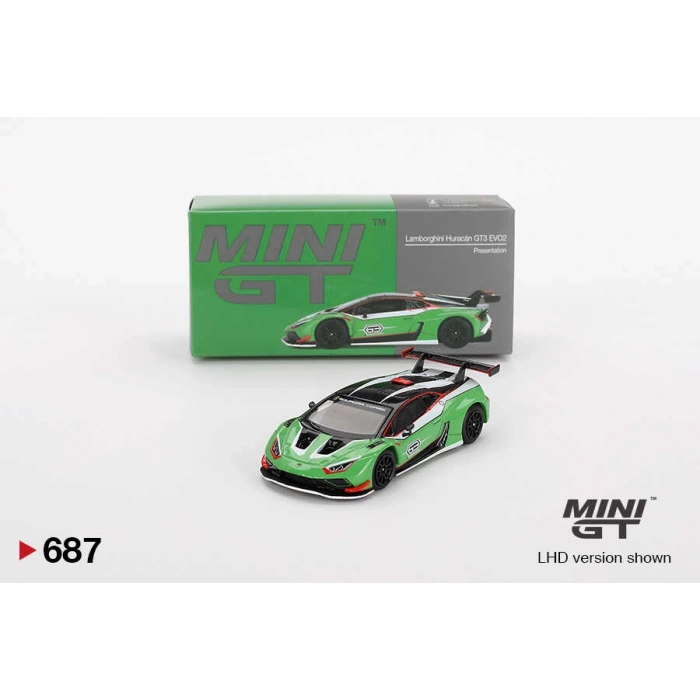 Mini GT MGT00687 1/64 Lamborghini Huracán GT3 EVO2 Presentation