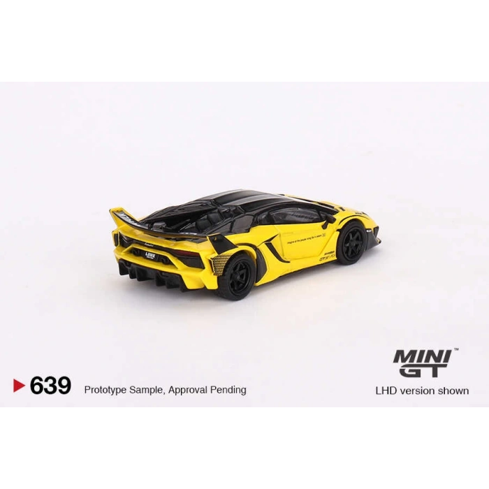 Mini GT MGT00639 1/64 Lamborghini LB-Silhouette WORKS Aventador GT EVO Yellow