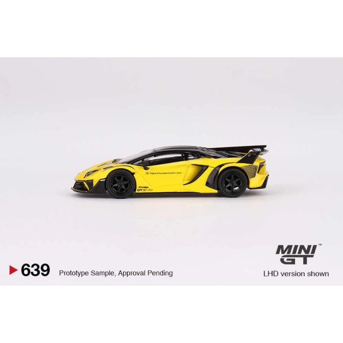 Mini GT MGT00639 1/64 Lamborghini LB-Silhouette WORKS Aventador GT EVO Yellow