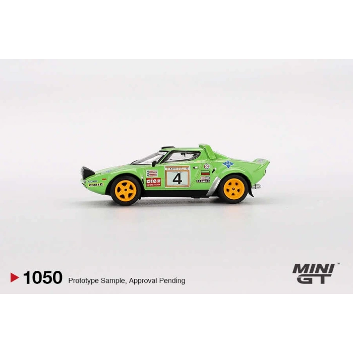 Mini GT MGT01050 1/64 Lancia Stratos HF #4 1979 Spanish Rally Champion
