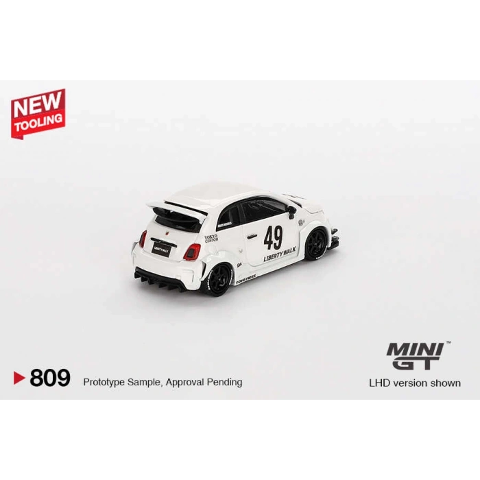 Mini GT 1/64 LB-WORKS x Abas Works ABARTH 595 Gara White