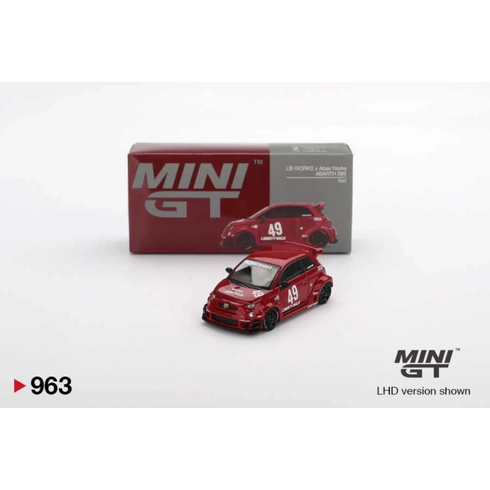Mini GT MGT00963 1/64 LB-WORKS x Abas Works ABARTH 595 Red