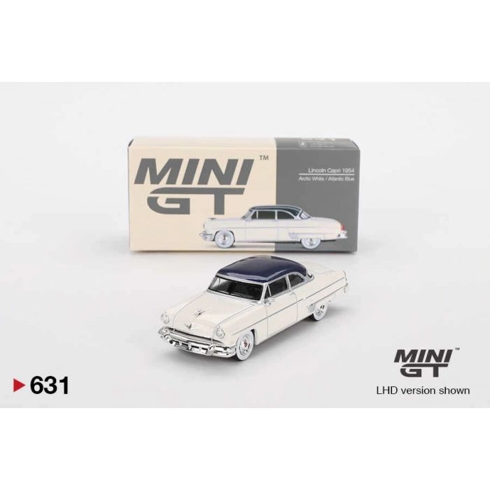 Mini GT MGT00631 1/64 Lincoln Capri 1954 Arctic White / Atlantic Blue