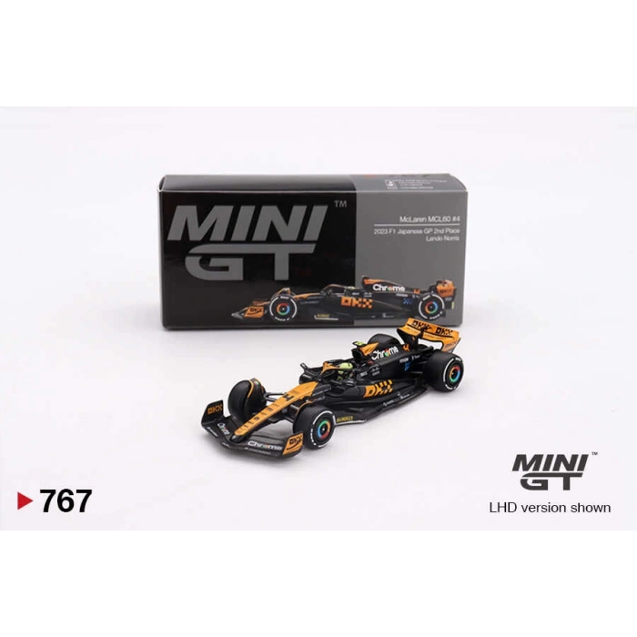 Mini GT MGT00767 1/64 McLaren MCL60 #4 Lando Norris 2023 F1 2023 Japanese GP 2nd Place