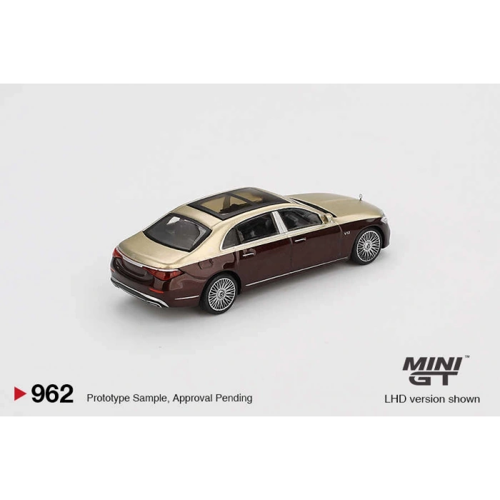 Mini GT 1/64 Mercedes-Maybach S680 Gold / Dark Red Metallic