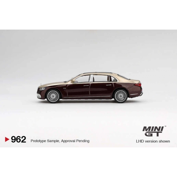 Mini GT 1/64 Mercedes-Maybach S680 Gold / Dark Red Metallic