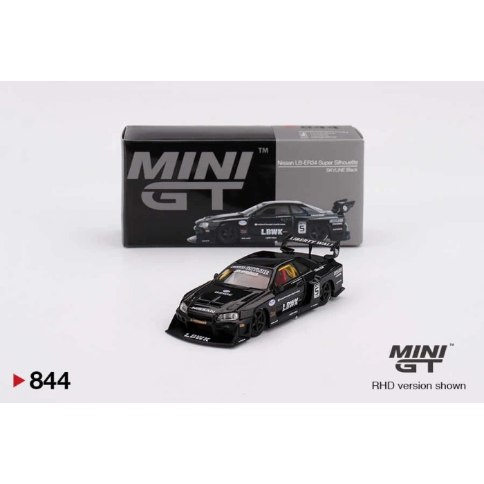 Mini GT MGT00844 1/64 Nissan LB-ER34 Super Silhouette SKYLINE Black