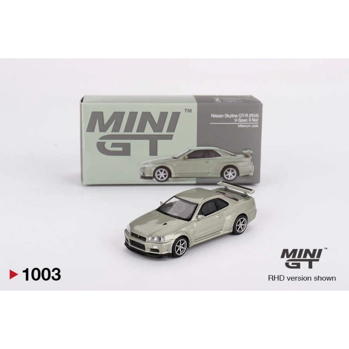 Mini GT 1/64 Nissan Skyline GT-R (R34) V-Spec II Nür Millenium Jade MGT01003