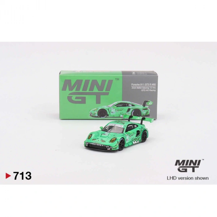 Mini GT 1/64 Porsche 911 GT3 R #80 GTD AO Racing 2023 IMSA Sebring 12 Hrs MGT00713
