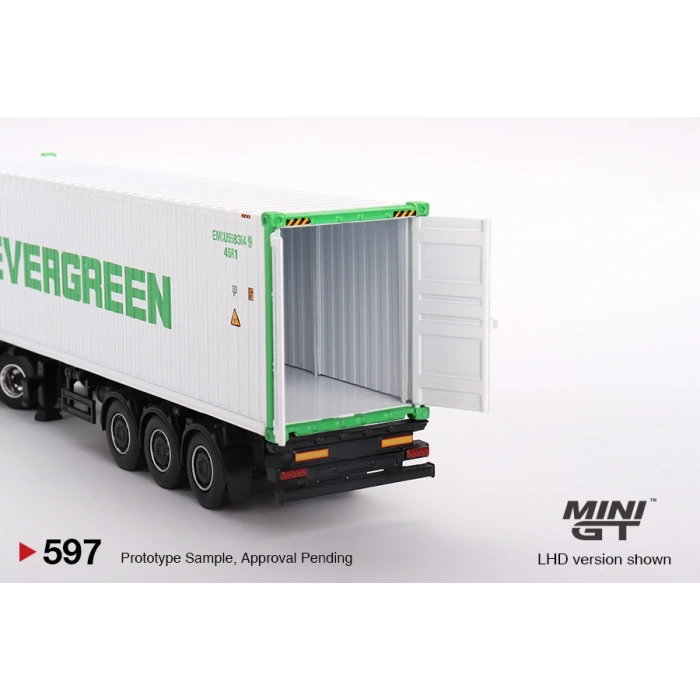 Mini GT 1/64 Western Star 49X Blue w/ 40 Reefer Container EVERGREEN