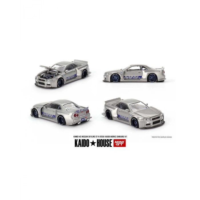 Mini GT 164 KaidoHouse Nissan Skyline GT-R (R34) Kaido Works SHINJUKU V1