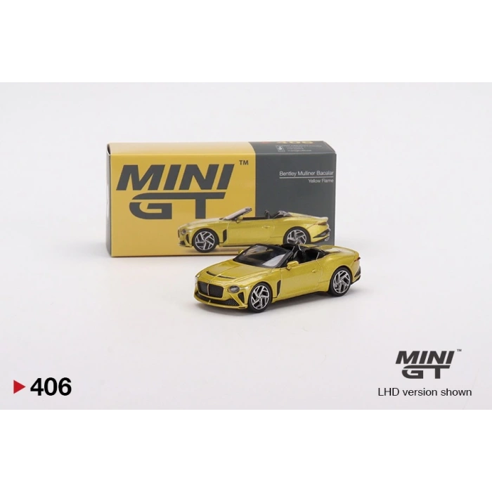 Mini GT MGT00406  Bentley Mulliner Bacalar Yellow Flame