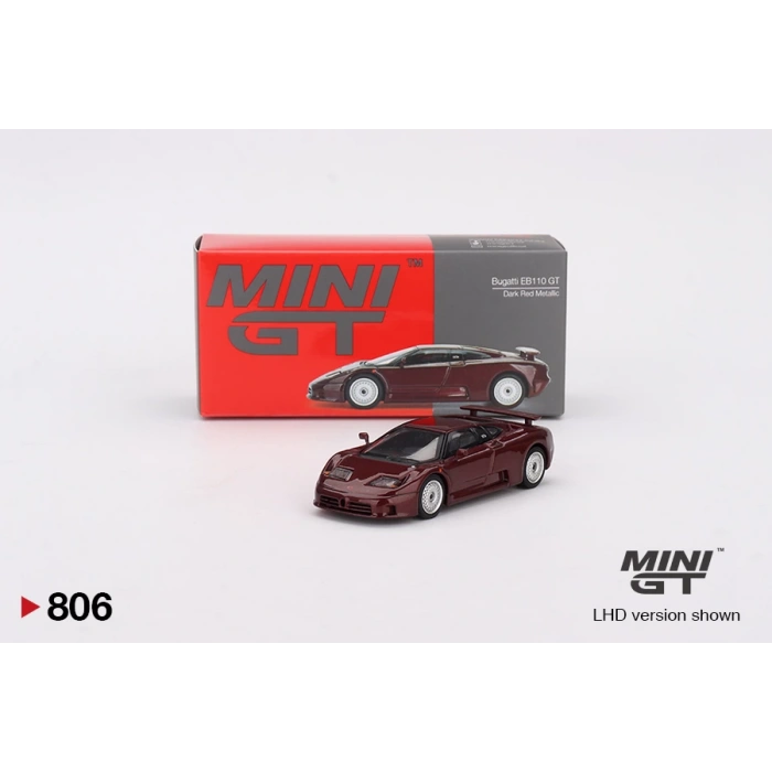 Mini GT MGT00806 1/64 Bugatti EB110 GT Dark Red Metallic