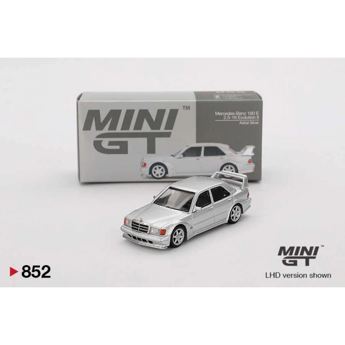 Mini GT MGT00852 1/64 Mercedes-Benz 190E 2.5-16 Evolution II Astral Silver