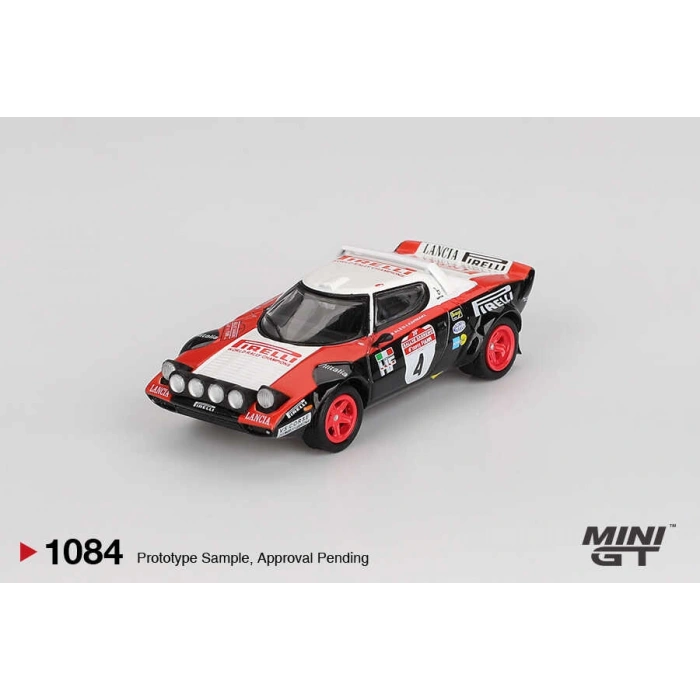 Mini GT MGT01084 1/64 Lancia Stratos HF #4 1978 Rally Sanremo Winner