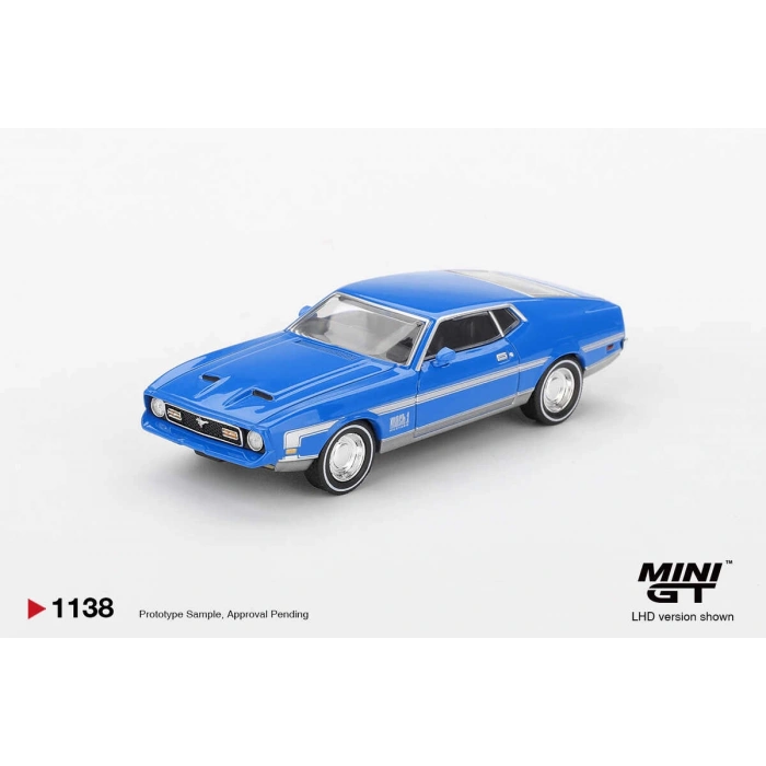 Mini GT MGT01138 1/64 Ford Mustang Mach 1 Grabber Blue