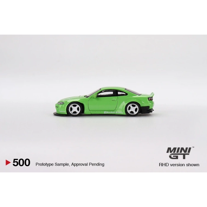 Mini GT MGT00500 1/64 Nissan Silvia (S15) Rocket Bunny Green RHD
