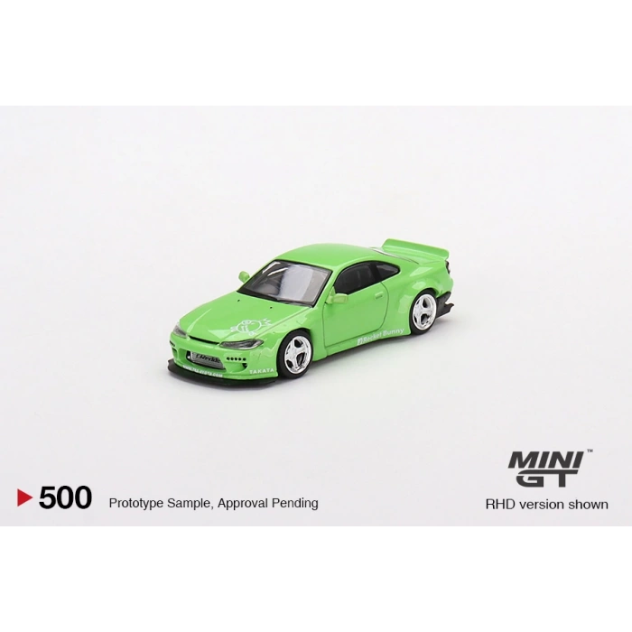 Mini GT MGT00500 1/64 Nissan Silvia (S15) Rocket Bunny Green RHD