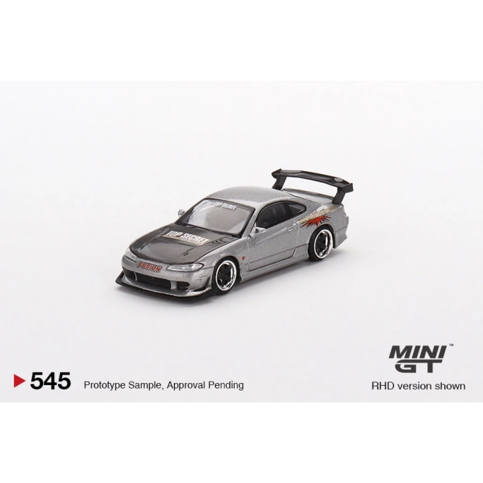Mini GT MGT00545 1/64 Nissan Silvia Top Secret (S15) Silver Red