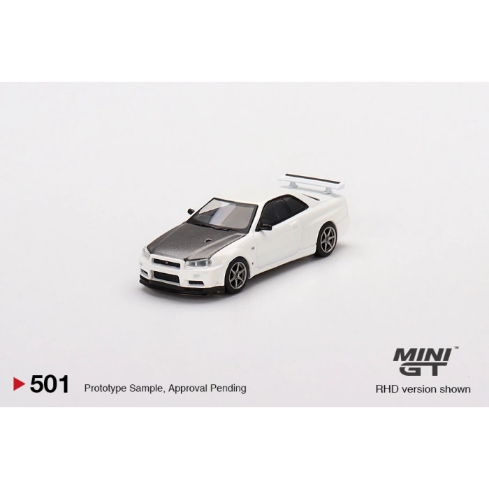 Mini GT MGT00501 1/64 Nissan Skyline GT-R (R34) V-Spec II N1 White